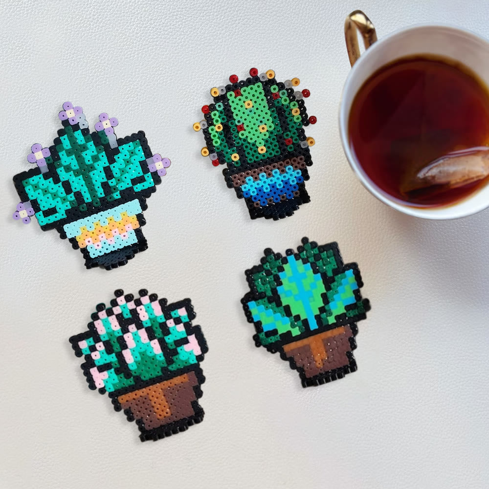 Rubbyoo Perler Beads Kit - Cactus Plants | Creative Pixel Art | Perfect For Home Decoration - image 2