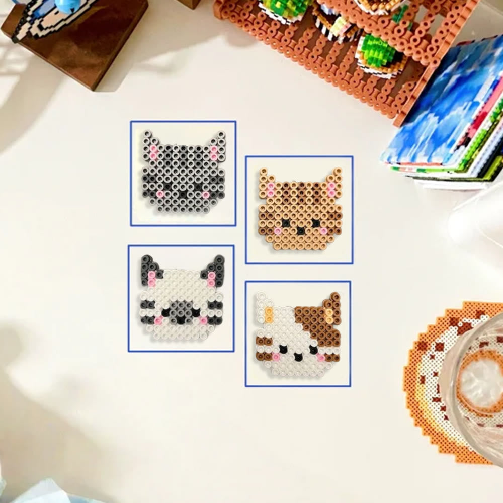 Rubbyoo Perler Beads Kit - Cute Kitten | Nice Keychain Craft | Gift For Cat Lovers - image 7