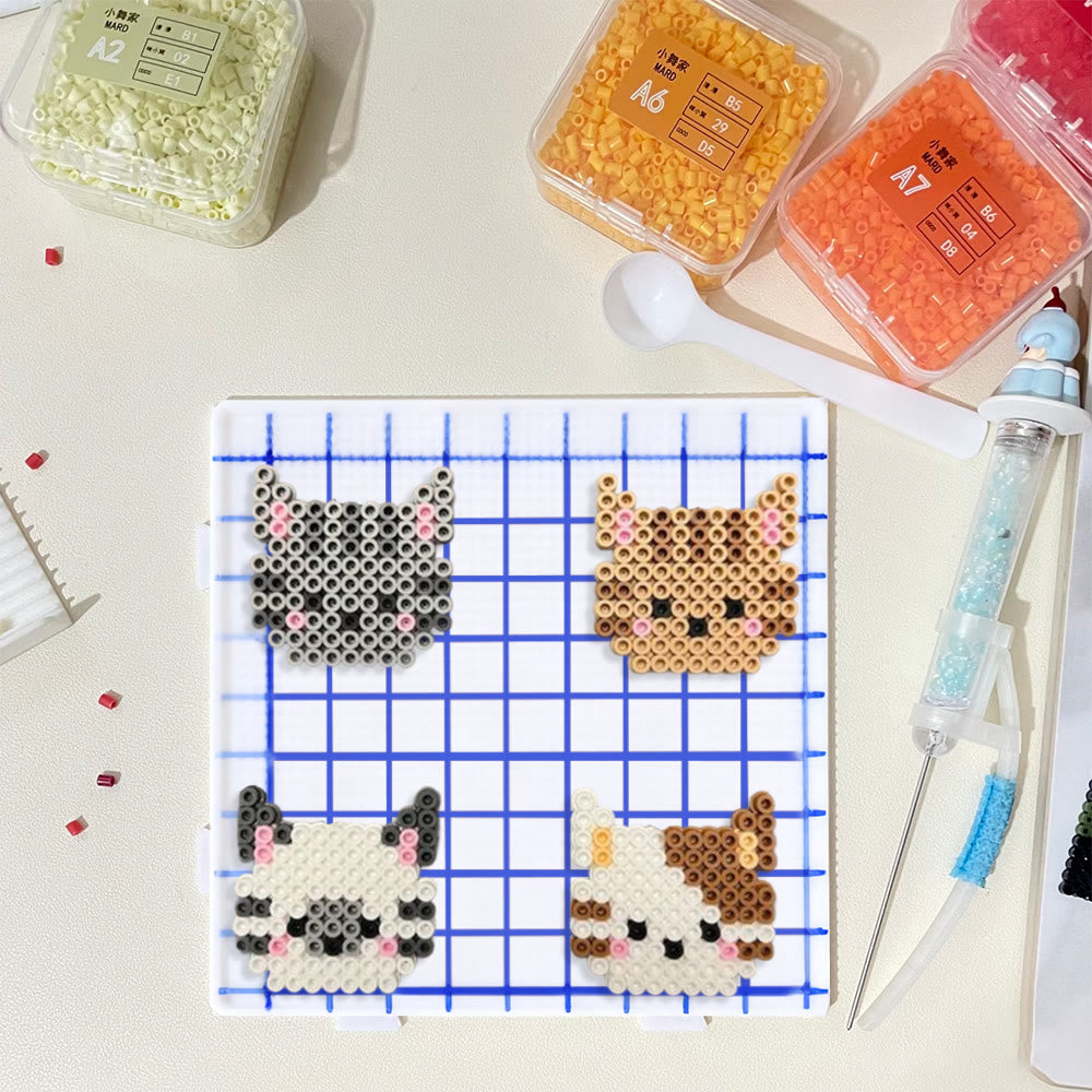 Rubbyoo Perler Beads Kit - Cute Kitten | Nice Keychain Craft | Gift For Cat Lovers - image 9