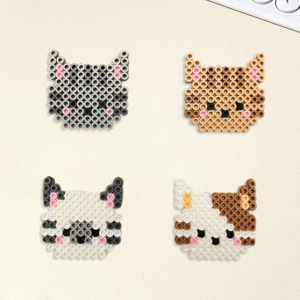 Rubbyoo Perler Beads Kit - Cute Kitten | Nice Keychain Craft | Gift For Cat Lovers - image 4