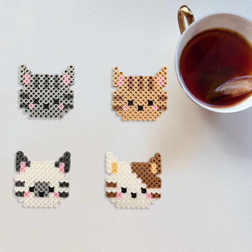 Rubbyoo Perler Beads Kit - Cute Kitten | Nice Keychain Craft | Gift For Cat Lovers - image 3