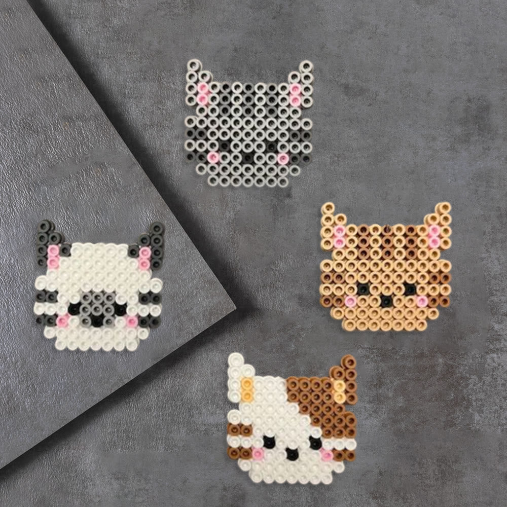 Rubbyoo Perler Beads Kit - Cute Kitten | Nice Keychain Craft | Gift For Cat Lovers - image 6