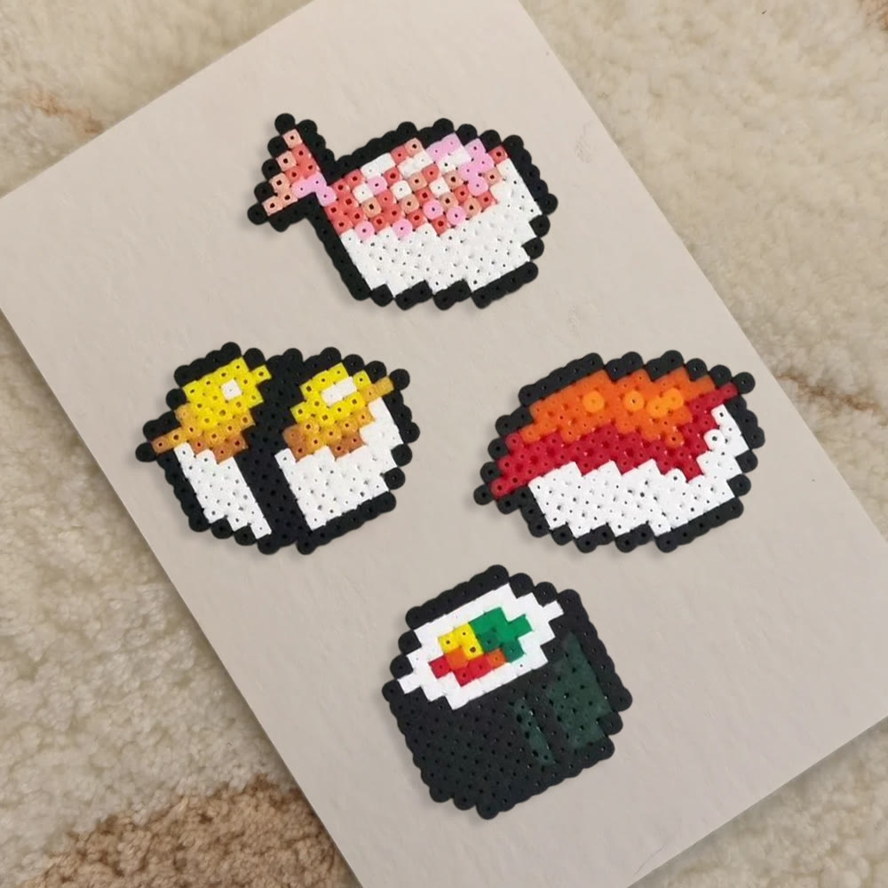 Rubbyoo Perler Beads Kit - Delicious Food | Personalized Handmade Art | Creative Pixel  Craft  - image 2