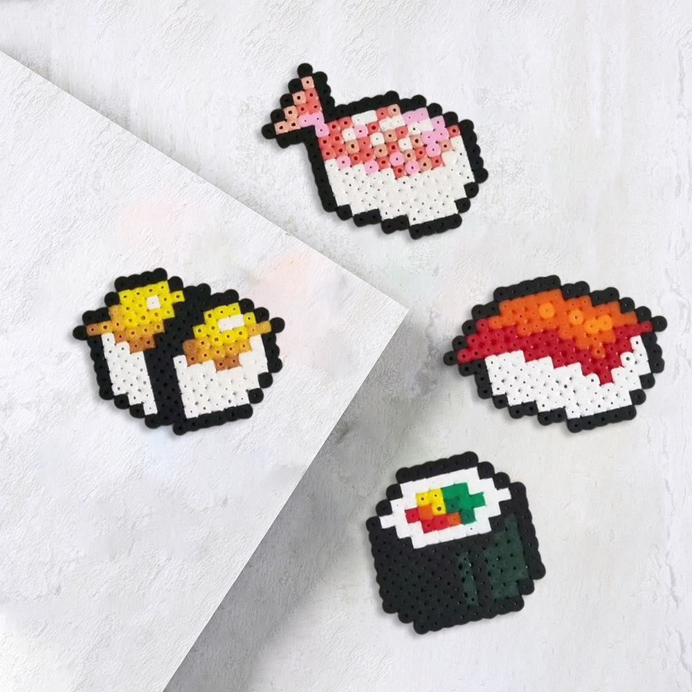 Rubbyoo Perler Beads Kit - Delicious Food | Personalized Handmade Art | Creative Pixel  Craft  - 2.6 mm - Perler Beads Kit + Tool Kit - image 0