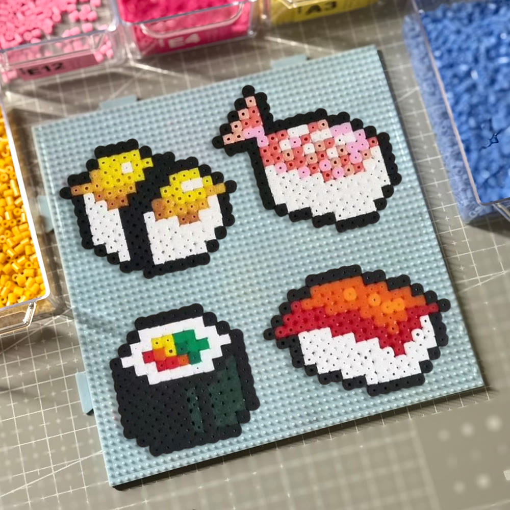 Rubbyoo Perler Beads Kit - Delicious Food | Personalized Handmade Art | Creative Pixel  Craft  - image 5