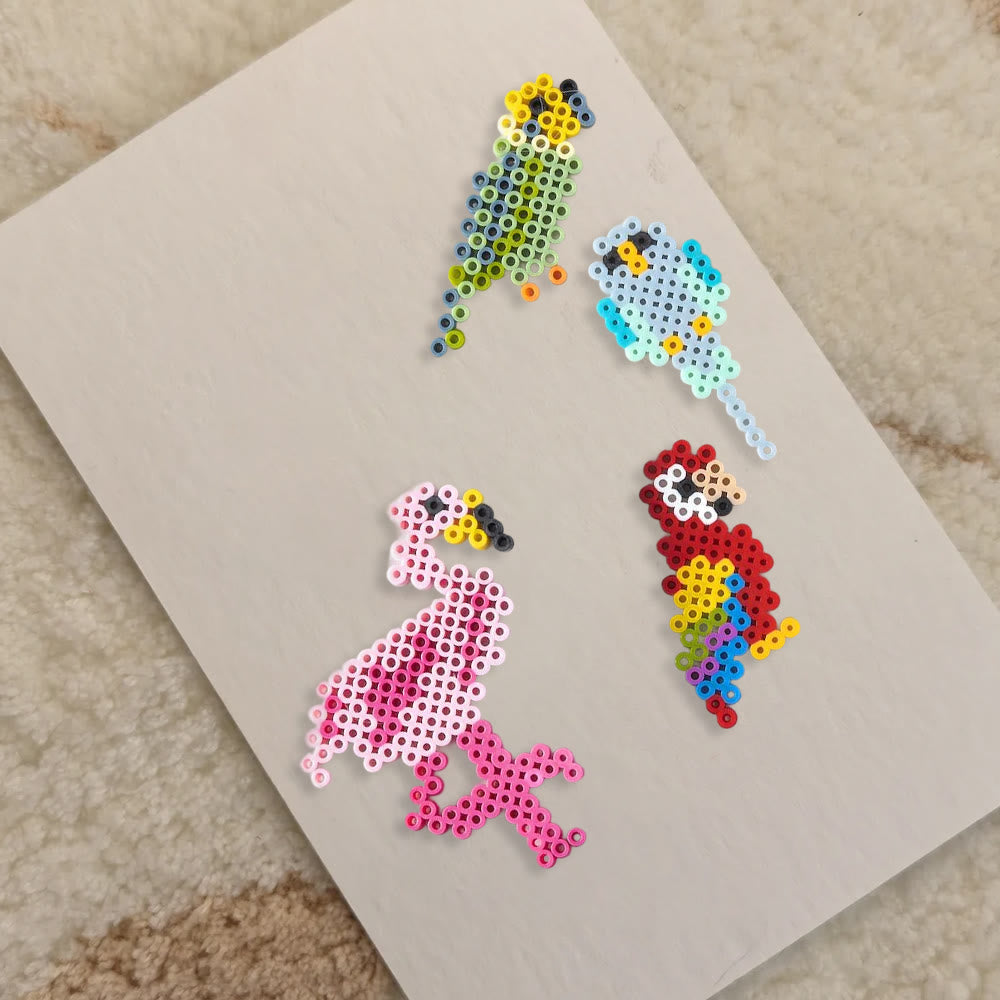 Rubbyoo Perler Beads Kit - Lovely Bird | Diy Animal Art | Perfect For Bag Decor - image 8