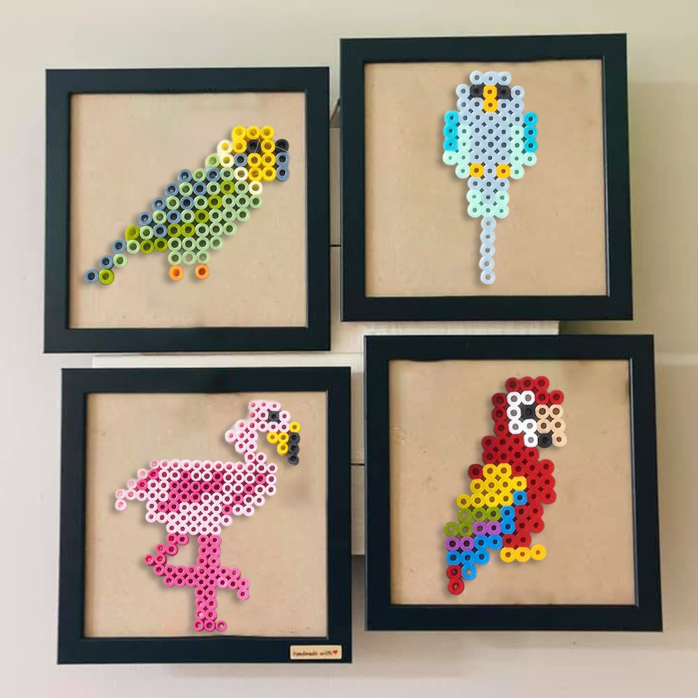 Rubbyoo Perler Beads Kit - Lovely Bird | Diy Animal Art | Perfect For Bag Decor - image 1