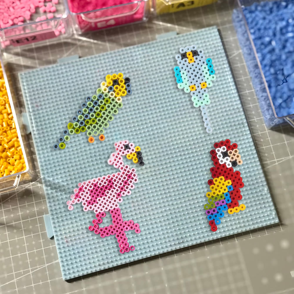 Rubbyoo Perler Beads Kit - Lovely Bird | Diy Animal Art | Perfect For Bag Decor - image 3