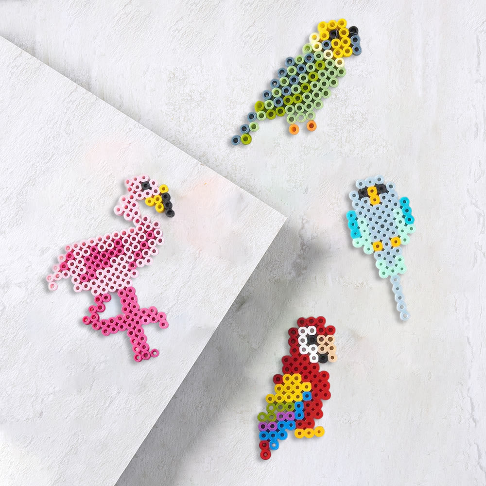 Rubbyoo Perler Beads Kit - Lovely Bird | Diy Animal Art | Perfect For Bag Decor - 2.6 mm - Perler Beads Kit + Tool Kit - image 0