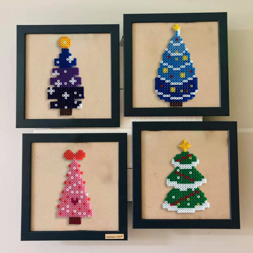 Rubbyoo Perler Beads Kit - Colourful Christmas Tree | Handmade Holiday Craft | Perfect Home Ornament  - image 1