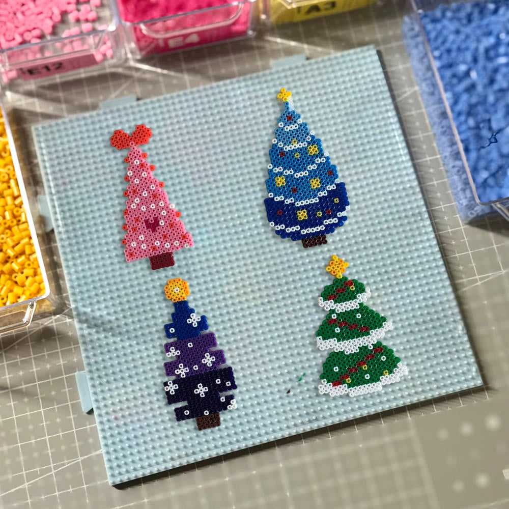 Rubbyoo Perler Beads Kit - Colourful Christmas Tree | Handmade Holiday Craft | Perfect Home Ornament  - image 5