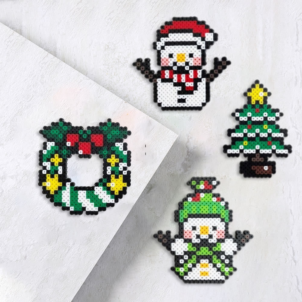 Rubbyoo Perler Beads Kit - Christmas Collection | Handmade Christmas Gifts | Christmas Tree Decor - 2.6 mm - Perler Beads Kit + Tool Kit - image 0