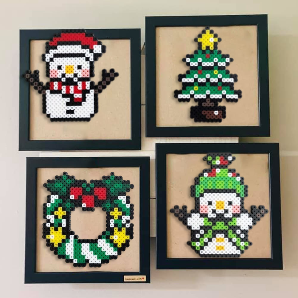 Rubbyoo Perler Beads Kit - Christmas Collection | Handmade Christmas Gifts | Christmas Tree Decor - image 1