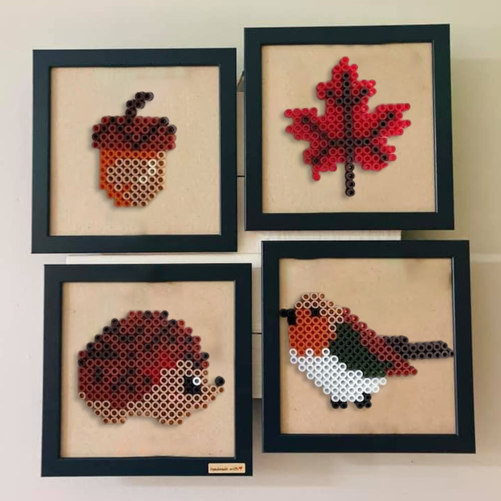 Rubbyoo Perler Beads Kit - Autumn Animal | Fall Hanging Ornaments | Diy Pixel Artcraft  - image 1