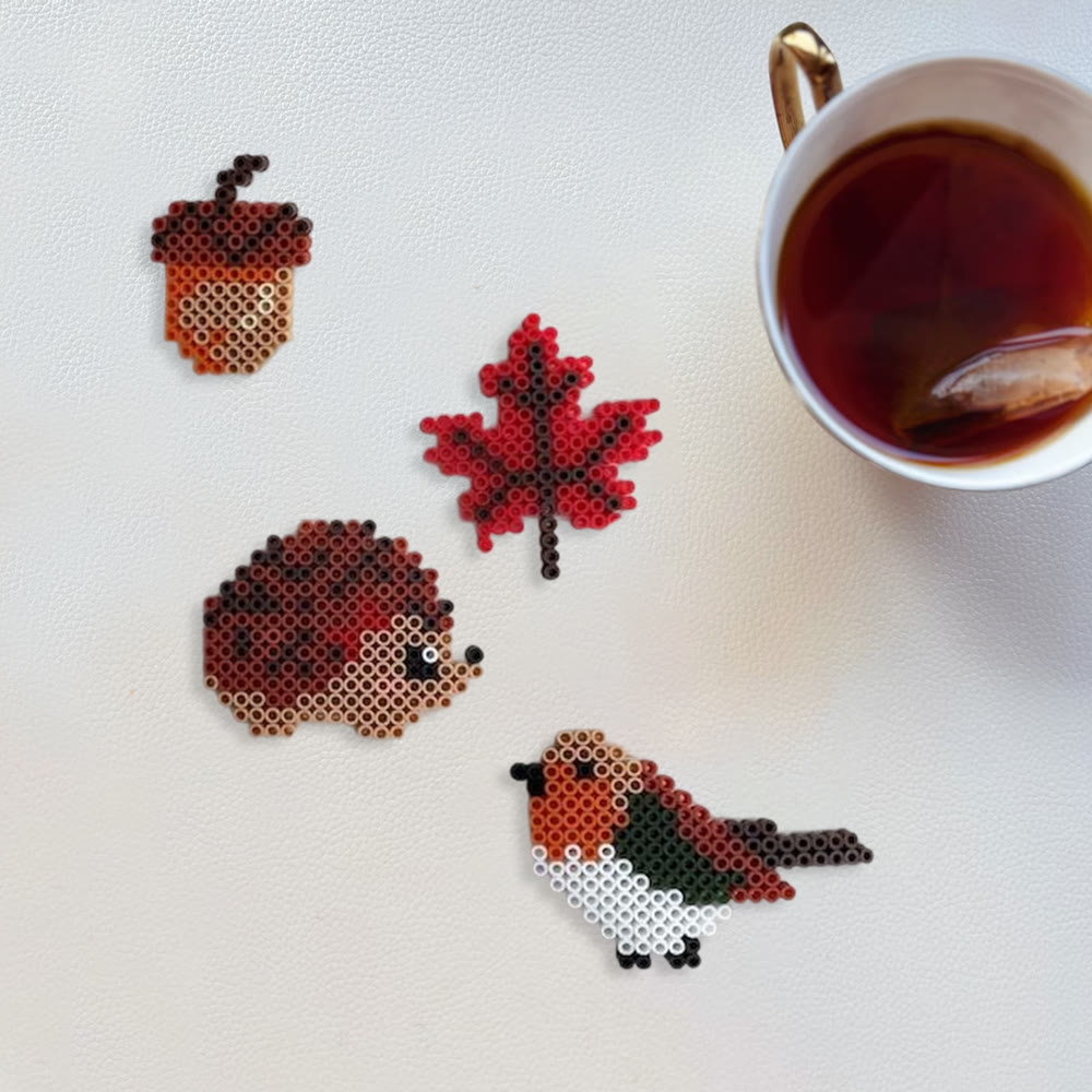 Rubbyoo Perler Beads Kit - Autumn Animal | Fall Hanging Ornaments | Diy Pixel Artcraft  - image 5