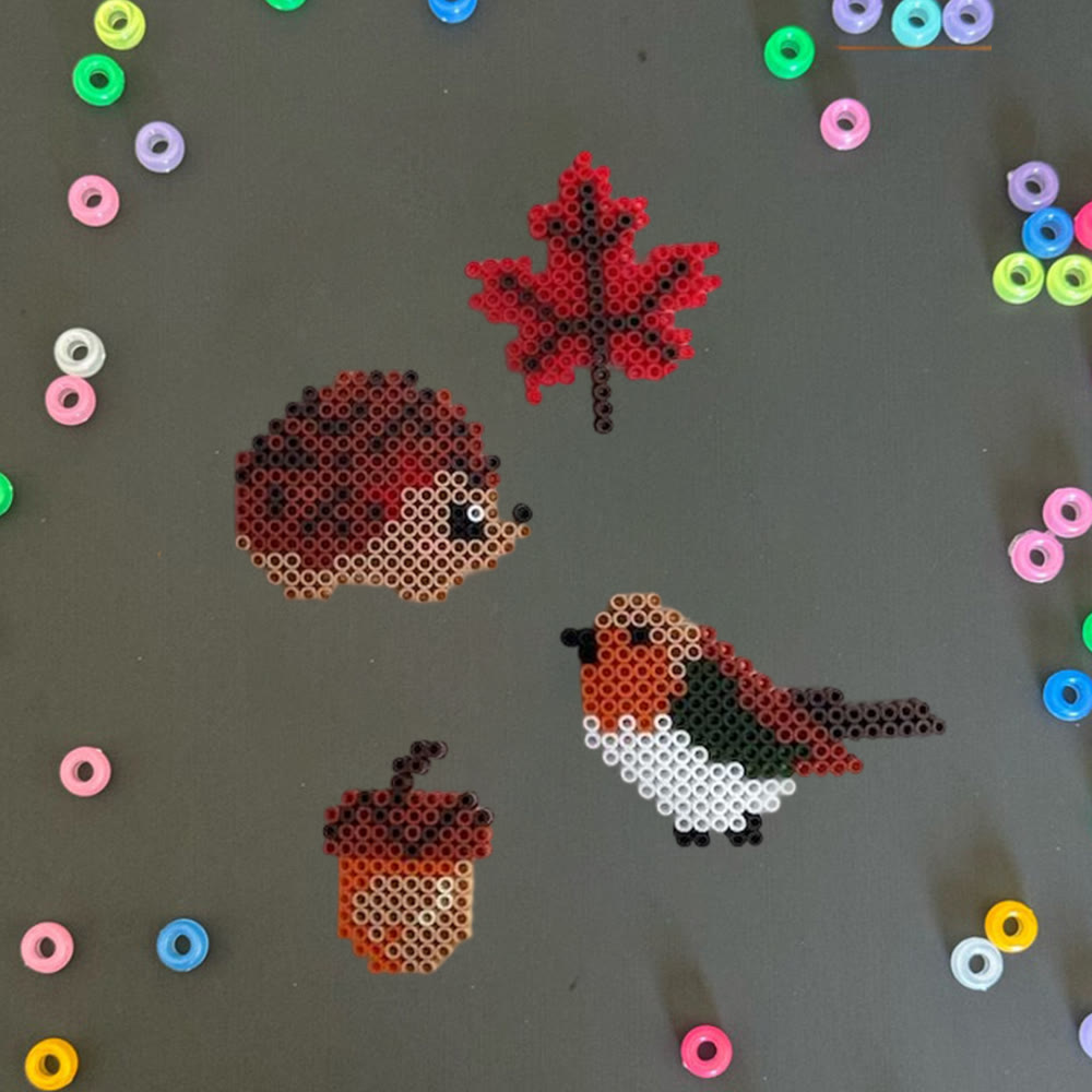 Rubbyoo Perler Beads Kit - Autumn Animal | Fall Hanging Ornaments | Diy Pixel Artcraft  - image 4