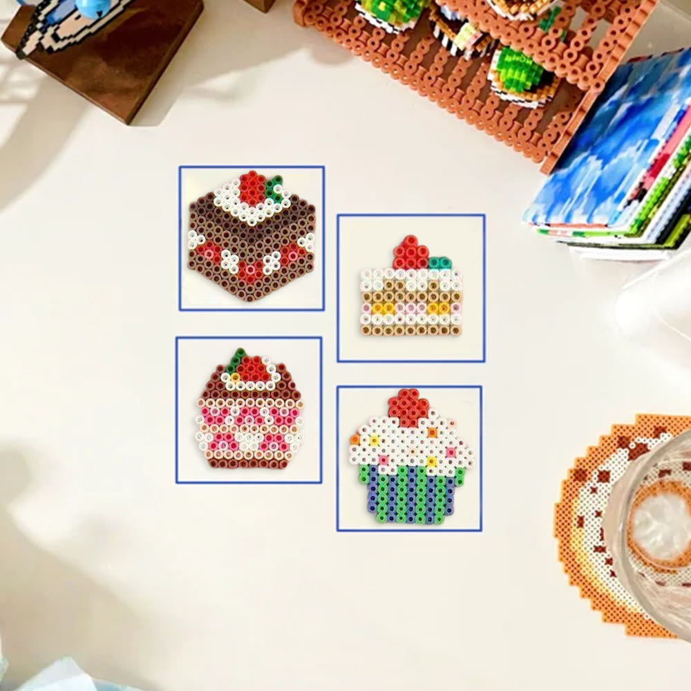 Rubbyoo Perler Beads Kit - Sweet Dessert | Diy Bead Keychain Art | Perfect Handmade Gift For Friends - image 9