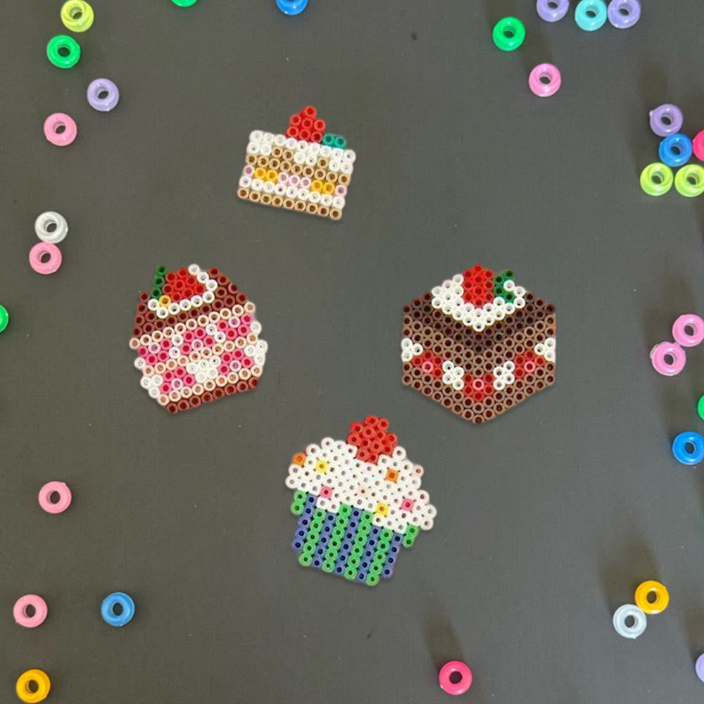 Rubbyoo Perler Beads Kit - Sweet Dessert | Diy Bead Keychain Art | Perfect Handmade Gift For Friends - image 8