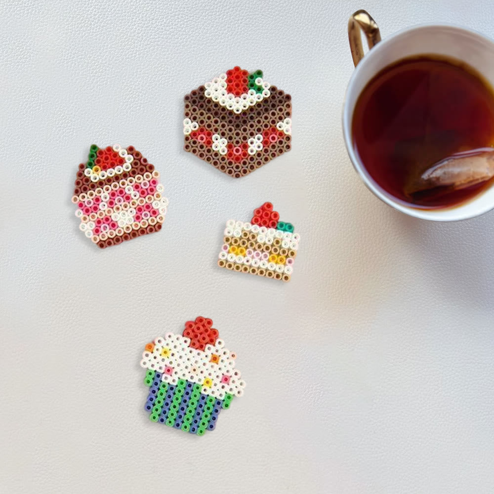 Rubbyoo Perler Beads Kit - Sweet Dessert | Diy Bead Keychain Art | Perfect Handmade Gift For Friends - image 2