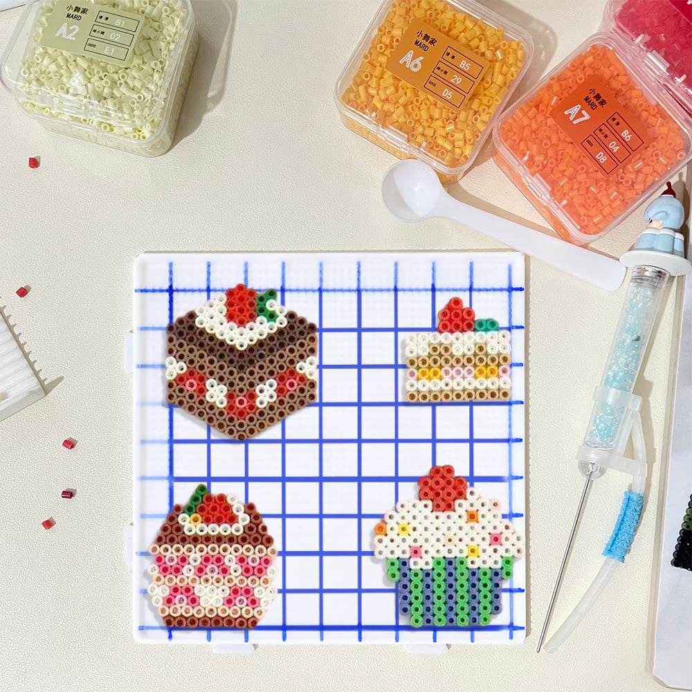 Rubbyoo Perler Beads Kit - Sweet Dessert | Diy Bead Keychain Art | Perfect Handmade Gift For Friends - image 6