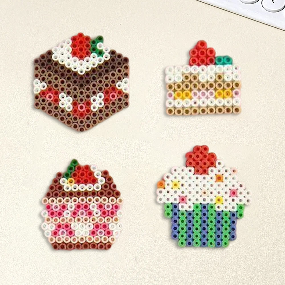 Rubbyoo Perler Beads Kit - Sweet Dessert | Diy Bead Keychain Art | Perfect Handmade Gift For Friends - image 4