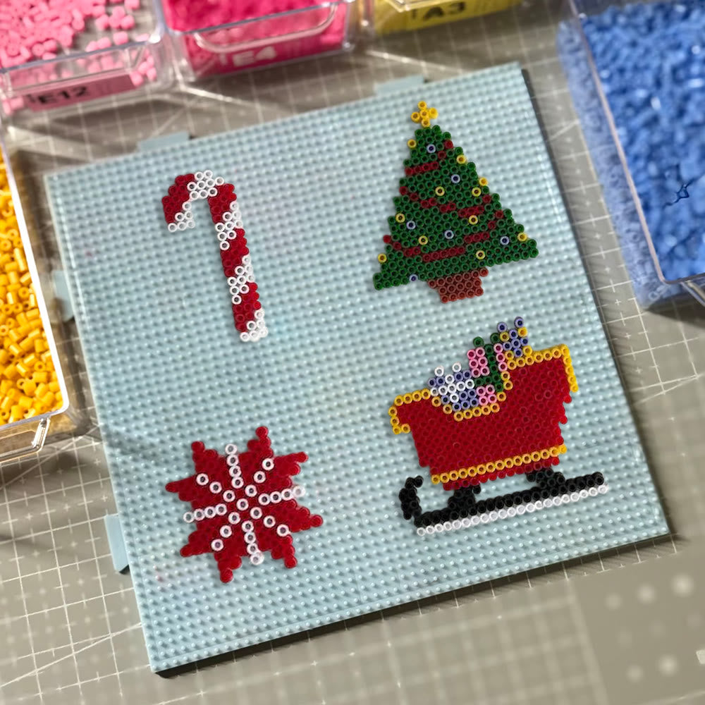Rubbyoo Perler Beads Kit - Christmas Day | Diy Christmas Decorations | Unique Beads Craft  - image 6