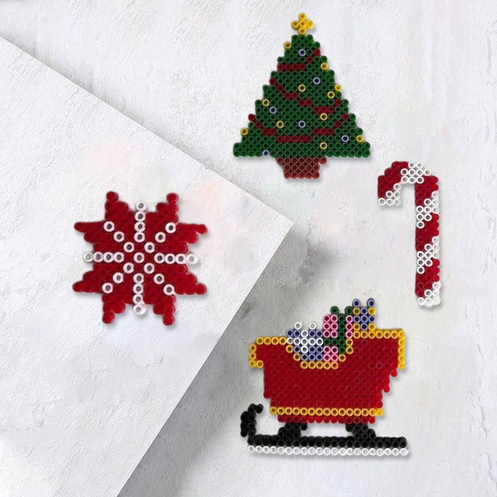 Rubbyoo Perler Beads Kit - Christmas Day | Diy Christmas Decorations | Unique Beads Craft  - 2.6 mm - Perler Beads Kit + Tool Kit - image 0