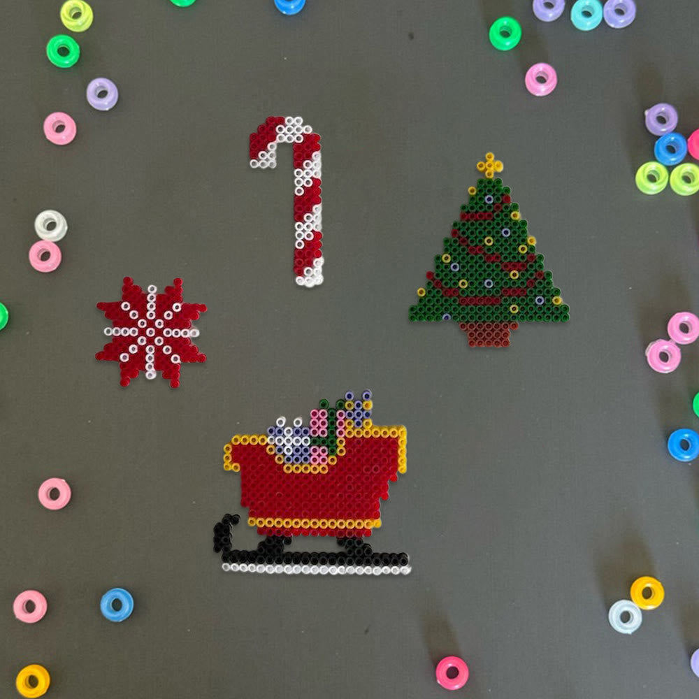 Rubbyoo Perler Beads Kit - Christmas Day | Diy Christmas Decorations | Unique Beads Craft  - image 3
