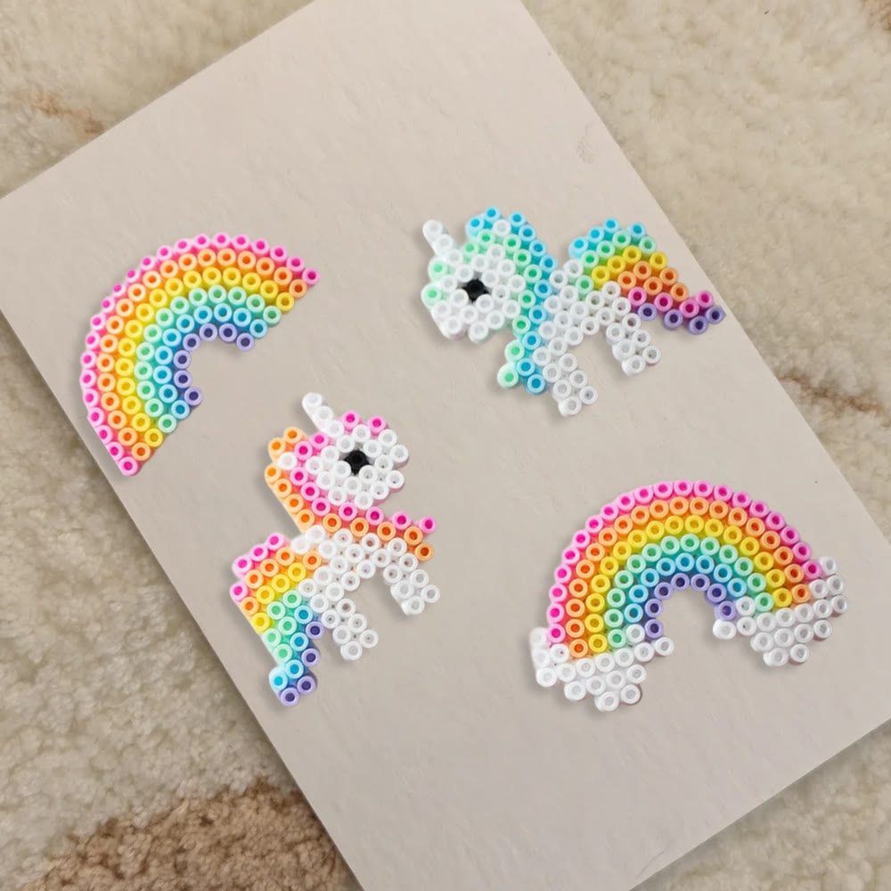 Rubbyoo Perler Beads Kit - Rainbow Horse | Birthday Gifts For Kid | Beginner Handmade Pixel Craft  - image 3