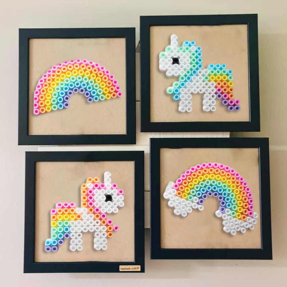 Rubbyoo Perler Beads Kit - Rainbow Horse | Birthday Gifts For Kid | Beginner Handmade Pixel Craft  - image 1