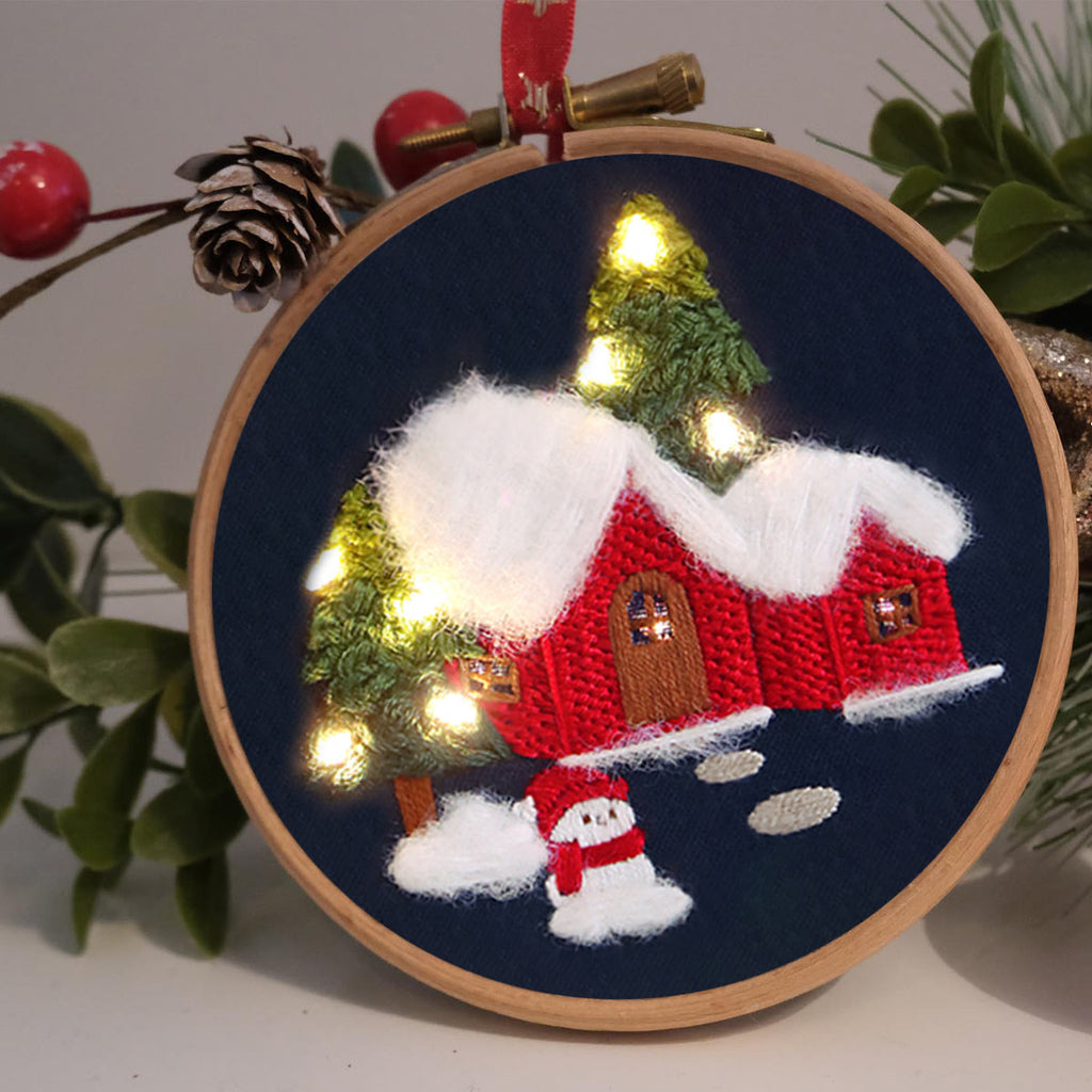 Rubbyoo Embroidery Kit - Christmas Snowy House | Handmade Holiday Ornament | Perfect Gifts For Friend  - image 5