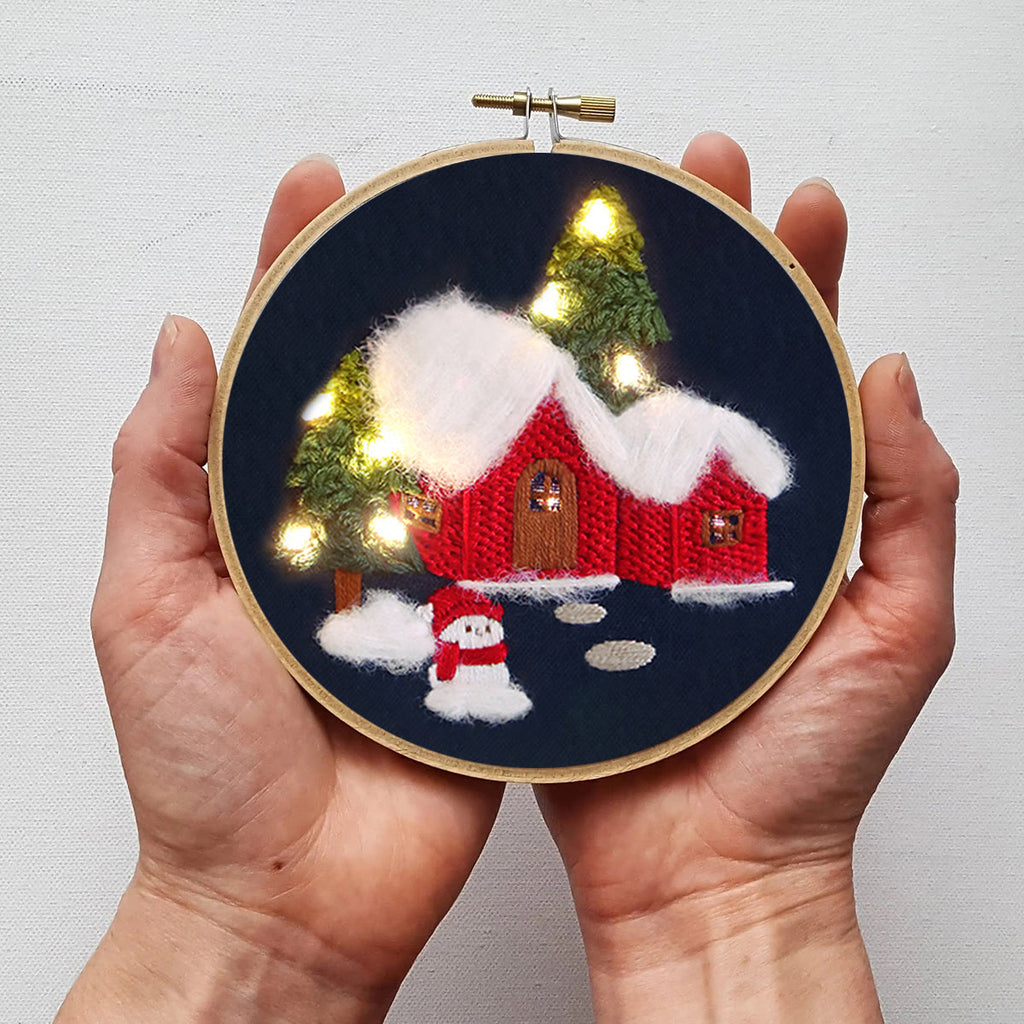 Rubbyoo Embroidery Kit - Christmas Snowy House | Handmade Holiday Ornament | Perfect Gifts For Friend  - image 7