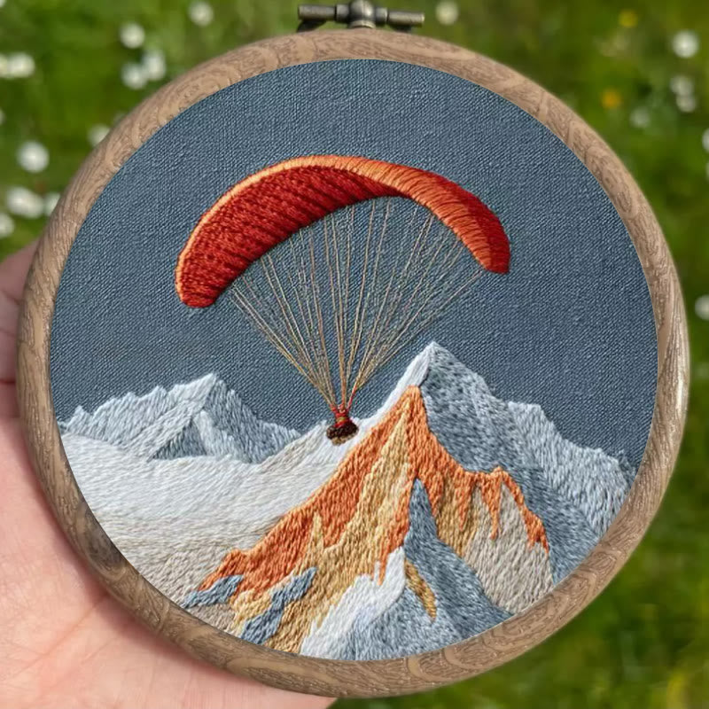 Rubbyoo Embroidery Kit - Mountain Paragliding Adventure | Beginner-friendly DIY Craft | Gift-ready Adventure-themed Kit - image 5