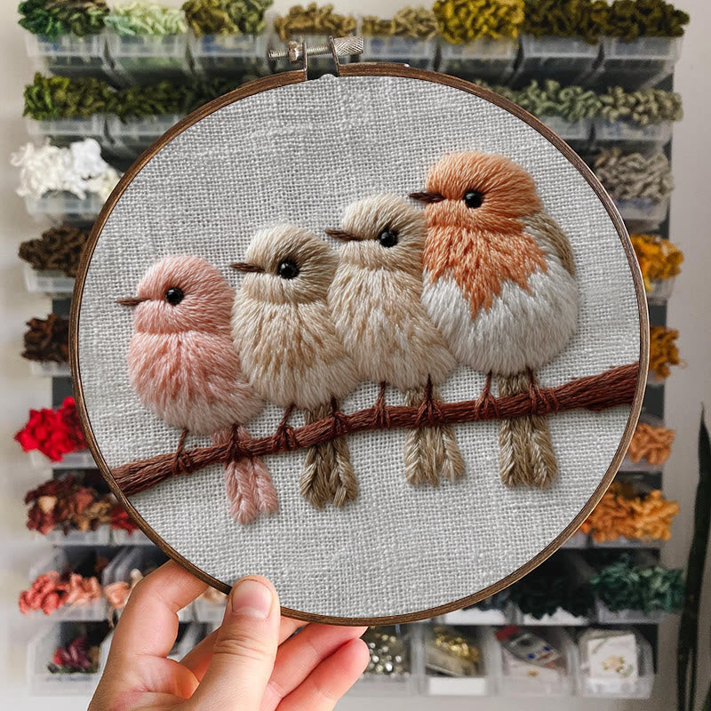 Rubbyoo Embroidery Kit - Little Birds On Branch | Cozy Home Accent | Decorative Stitch Art - image 8