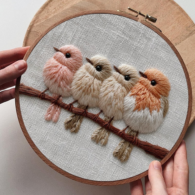 Rubbyoo Embroidery Kit - Little Birds On Branch | Cozy Home Accent | Decorative Stitch Art - image 7