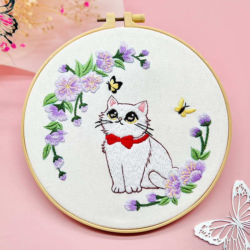Rubbyoo 4-piece Kitten Embroidery Starter Kit - Lovely Cat Series | Beginners Stitch Practice   | Perfect Handicraft For Cat Lover - image 3