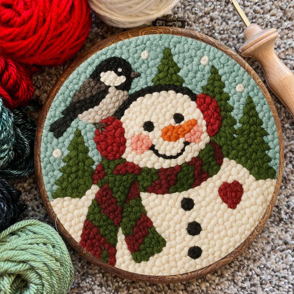 Winter Snowman Punch Needle Kit – Handcrafted Art | Cozy Seasonal Decor - image 6