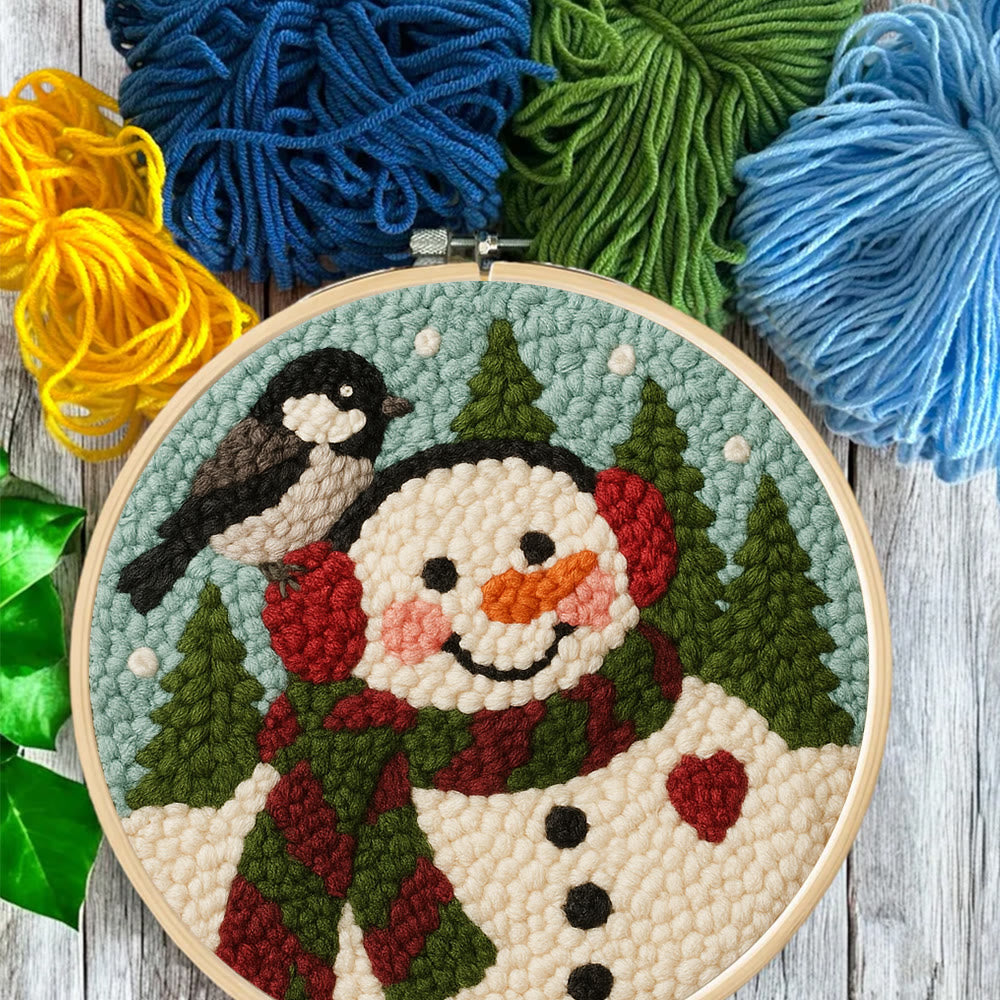Winter Snowman Punch Needle Kit – Handcrafted Art | Cozy Seasonal Decor - image 8