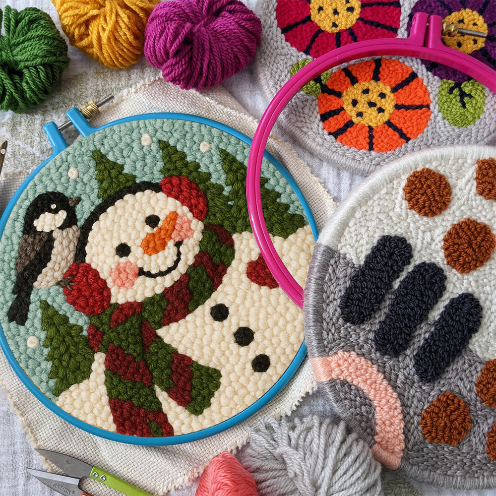 Winter Snowman Punch Needle Kit – Handcrafted Art | Cozy Seasonal Decor - image 9