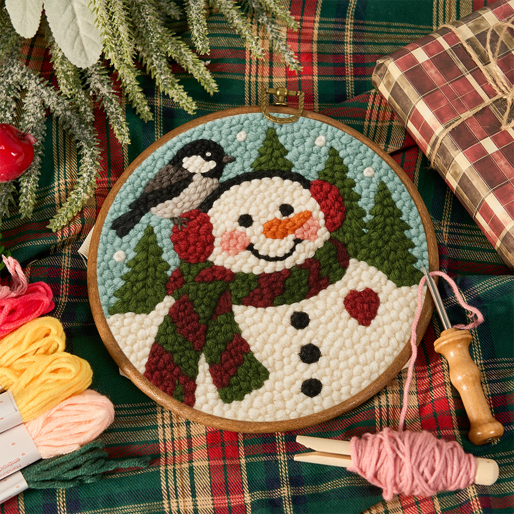 Winter Snowman Punch Needle Kit – Handcrafted Art | Cozy Seasonal Decor - image 11