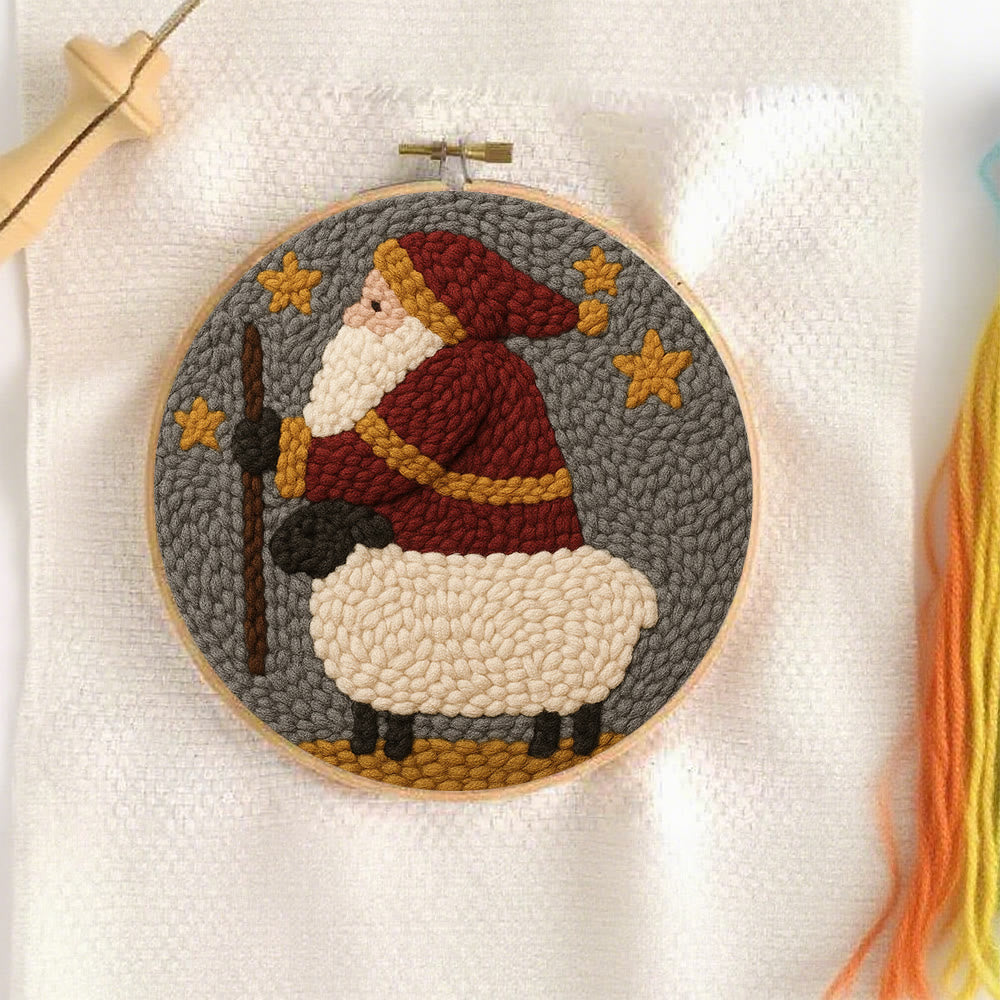 Christmas Santa Punch Needle Kit – Creative Holiday Craft | Heartfelt Gift - image 1