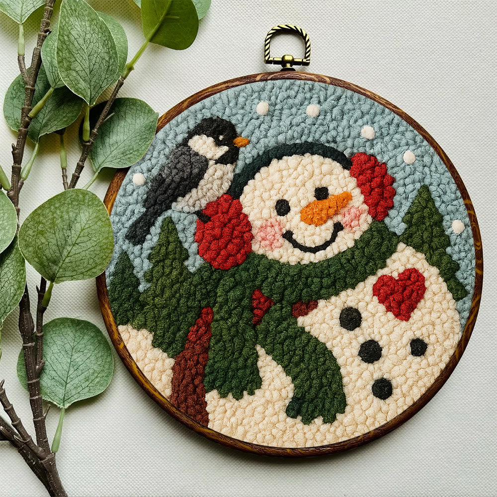 Snowfield Friend Punch Needle Kit – Textured Diy Art | Joyful Holiday Hanging - image 7
