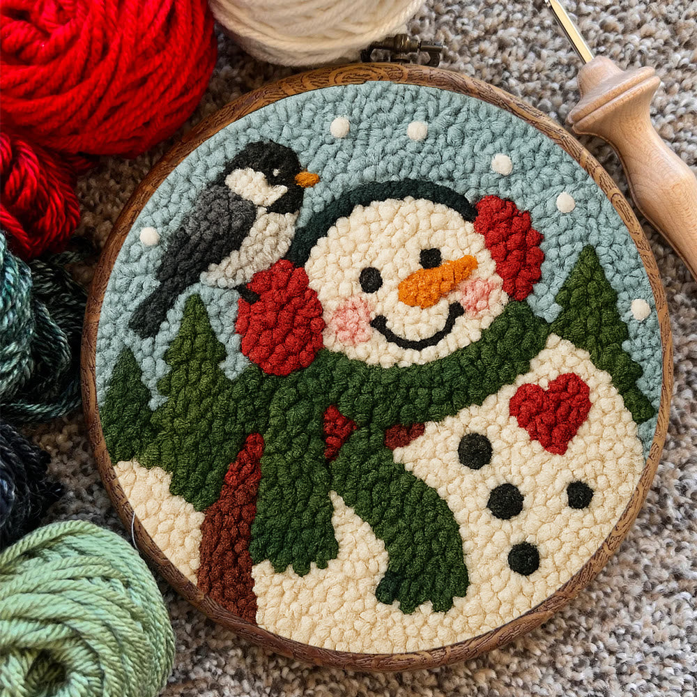 Snowfield Friend Punch Needle Kit – Textured Diy Art | Joyful Holiday Hanging - image 5