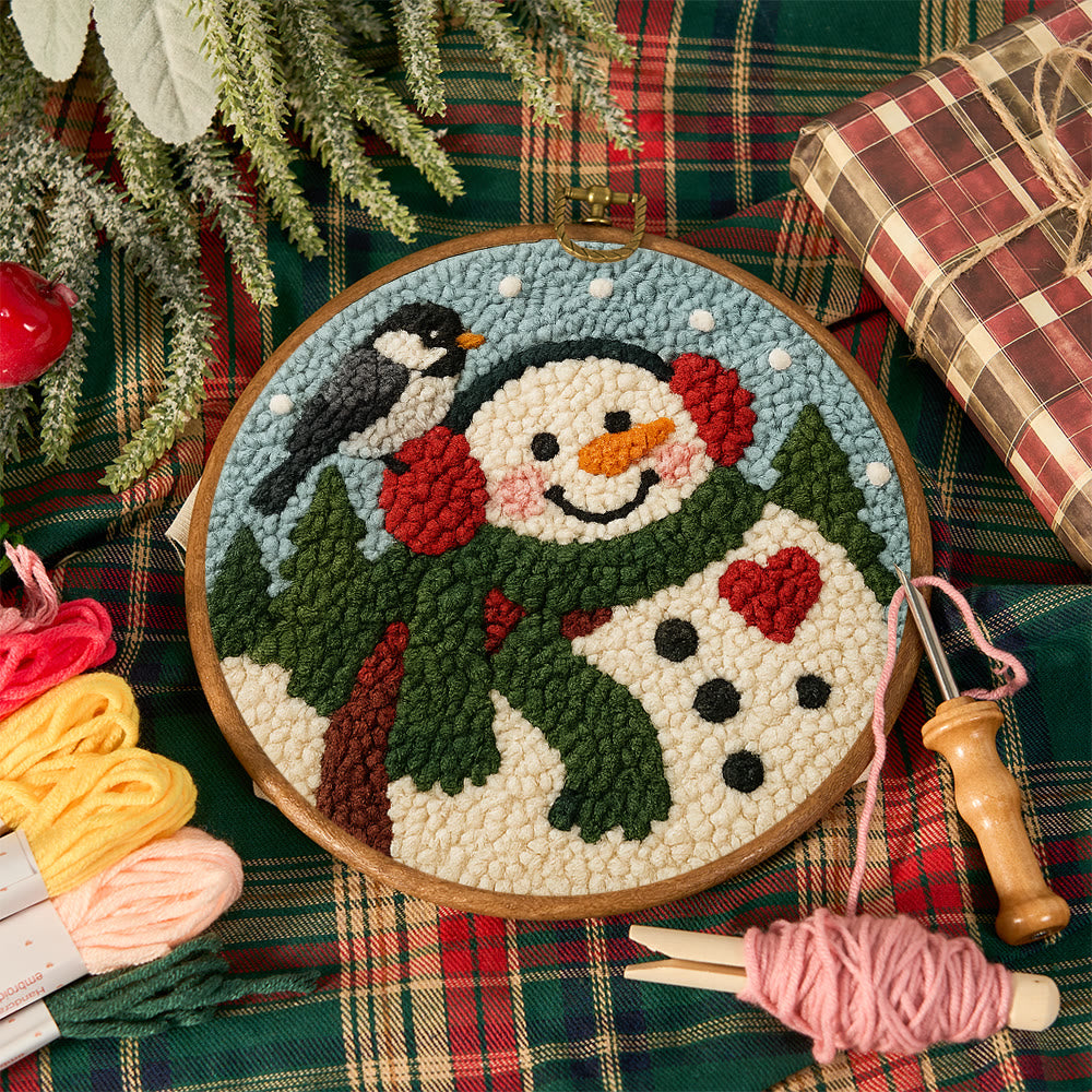 Snowfield Friend Punch Needle Kit – Textured Diy Art | Joyful Holiday Hanging - image 11