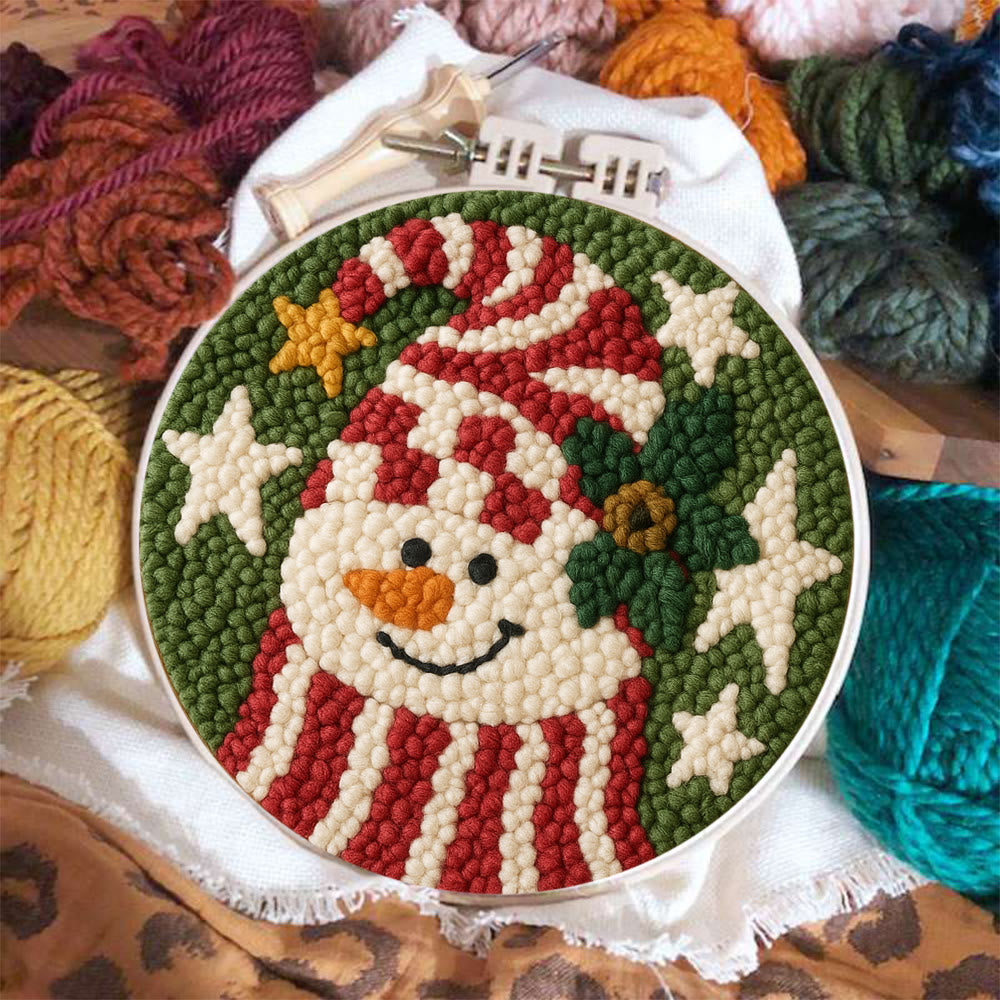 Merry Hat Punch Needle Kit – Beginner DIY Craft | Charming Holiday Wall Display - image 2