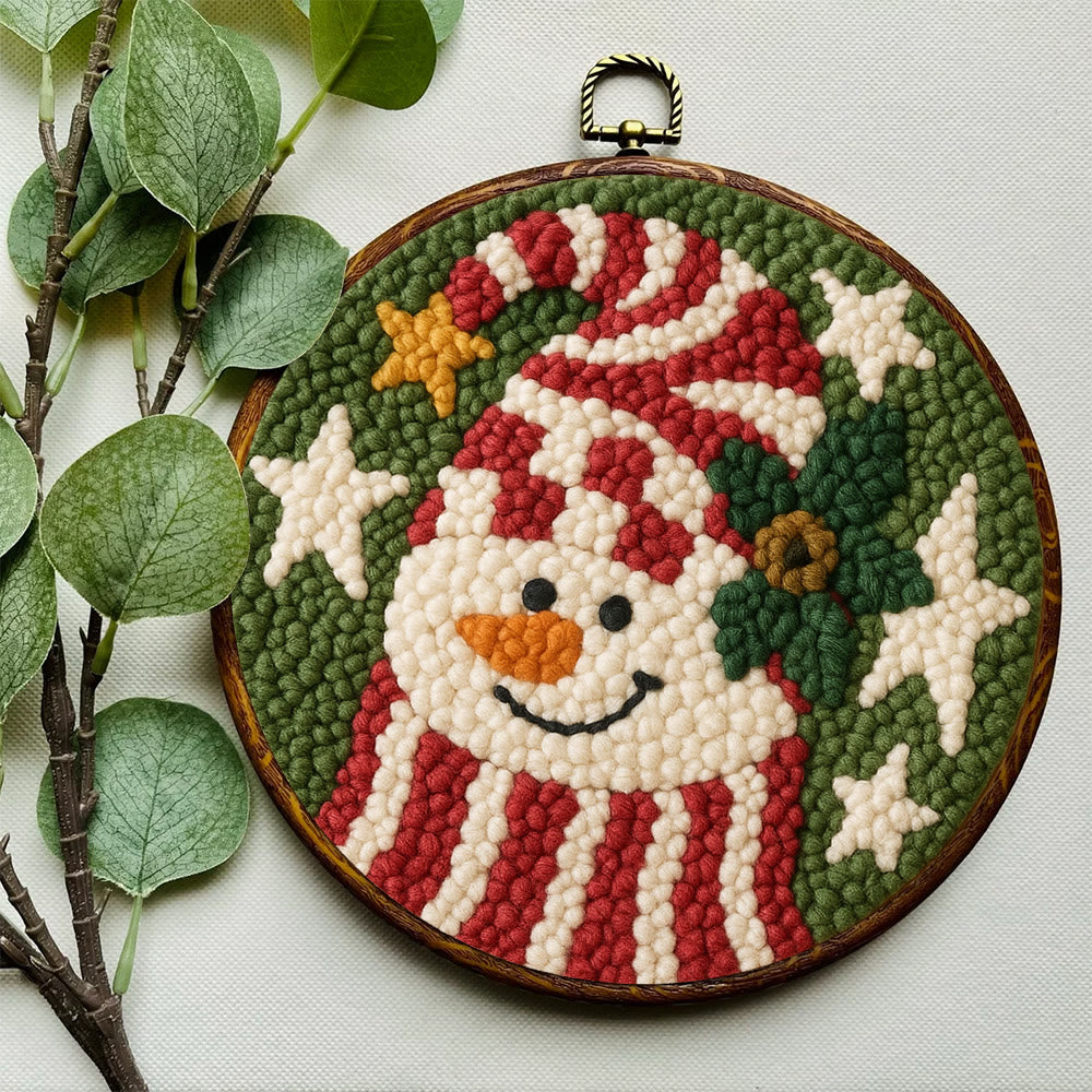 Merry Hat Punch Needle Kit – Beginner DIY Craft | Charming Holiday Wall Display - image 6