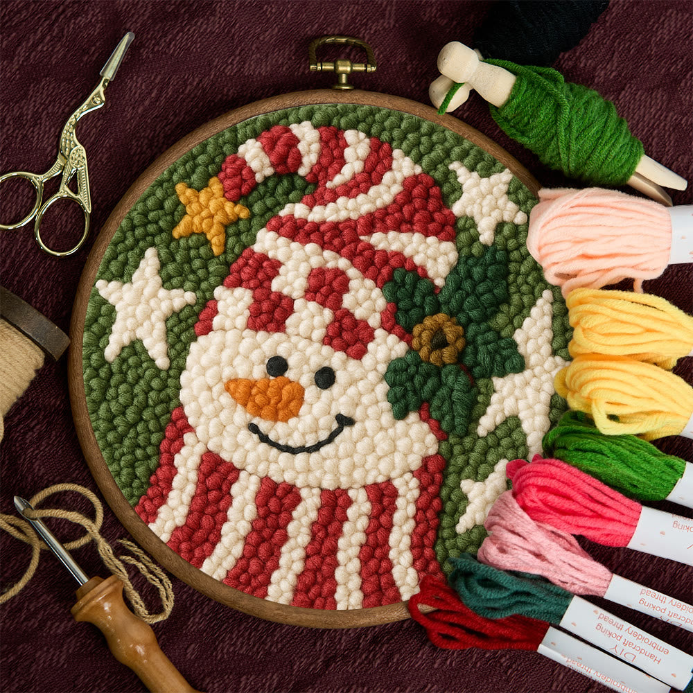 Merry Hat Punch Needle Kit – Beginner DIY Craft | Charming Holiday Wall Display - image 10