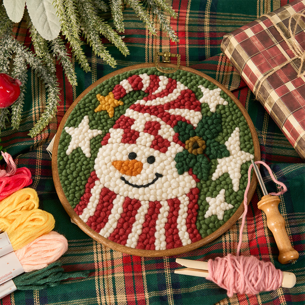 Merry Hat Punch Needle Kit – Beginner DIY Craft | Charming Holiday Wall Display - image 11