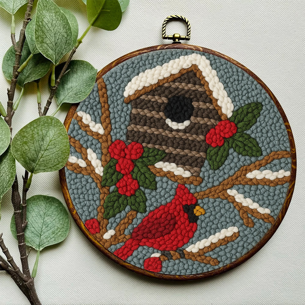 Cardinal In Winter Punch Needle Kit – Easy Festive Diy | A Comforting Handmade Moment - image 6