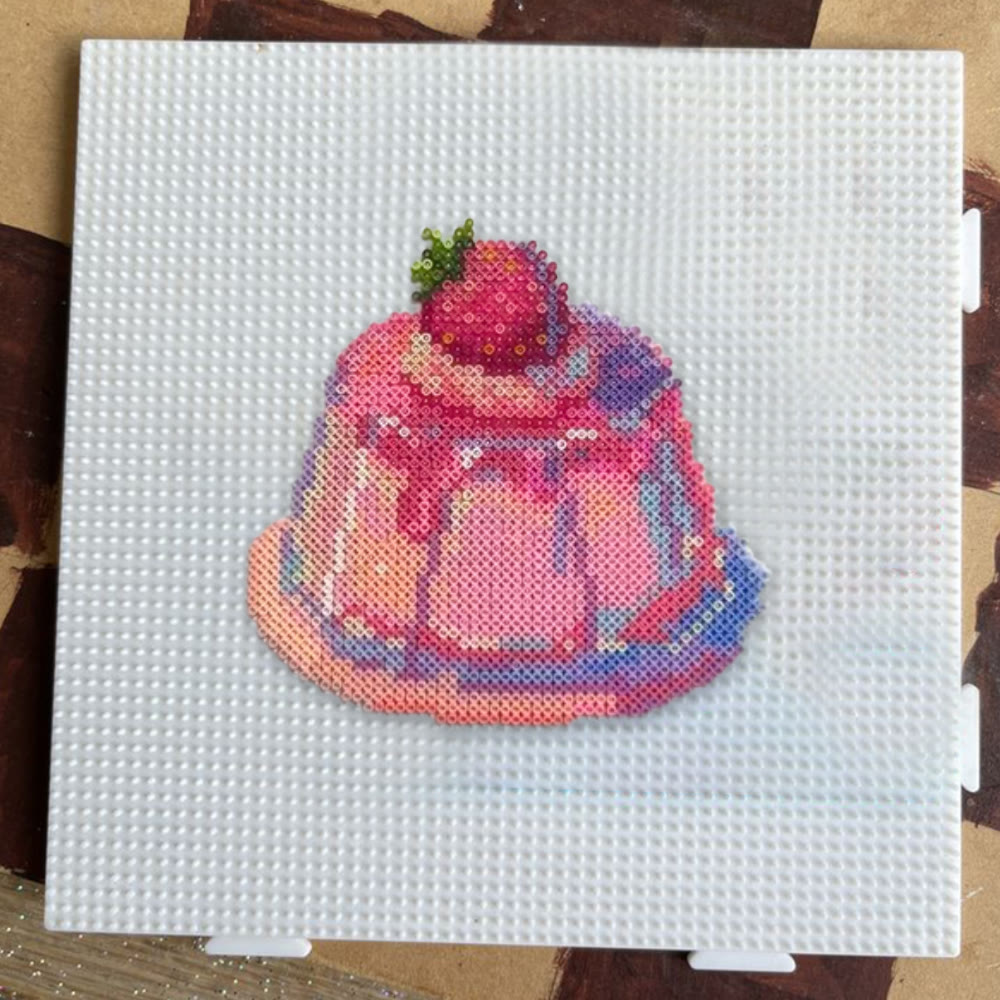 Rubbyoo Perler Beads Kit - Strawberry Jelly | Creative Pixel Craft | Diy Handmade Hanging Decor - image 4